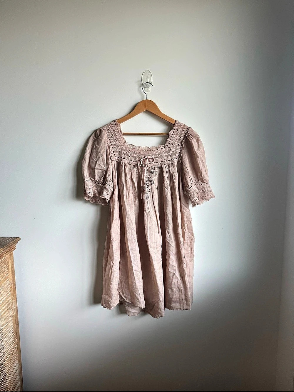 Doen Navan Dress Mini Dress in Dusty Rose Size Large